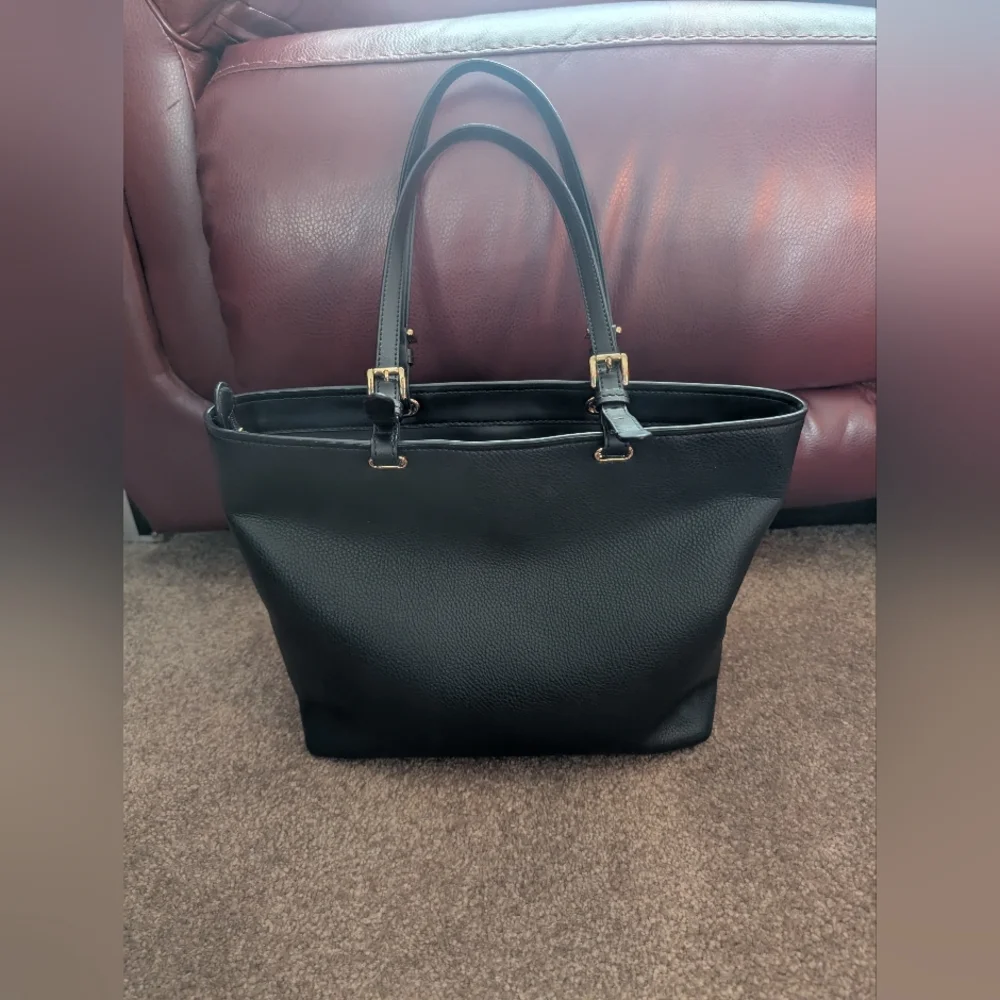 Michael Kors Black Tote with Gold Accents - Picture 3 of 16